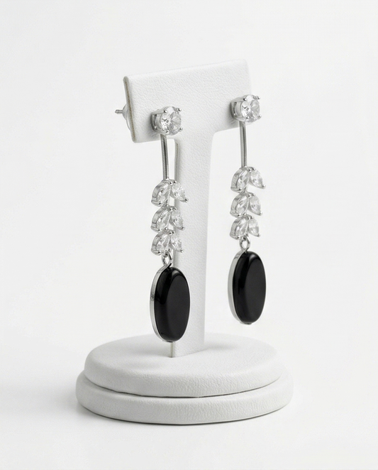 Leaf-inspired marquise crystal Drop Earrings