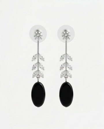 Leaf-inspired marquise crystal Drop Earrings