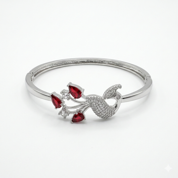 Elegant peacock-inspired designer bangle