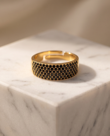 Golden Aura Pavé Band Ring