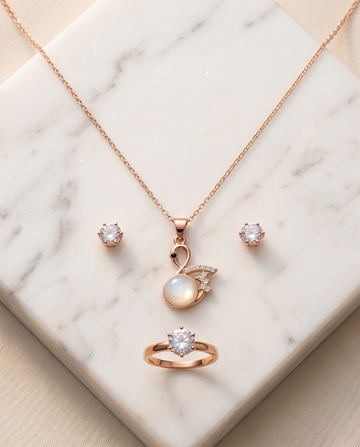 Celeste Swan Pearl Jewelry Set