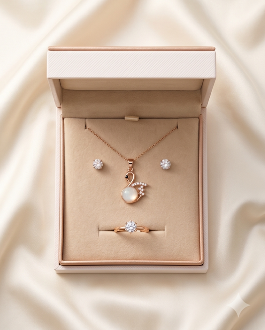 Celeste Swan Pearl Jewelry Set