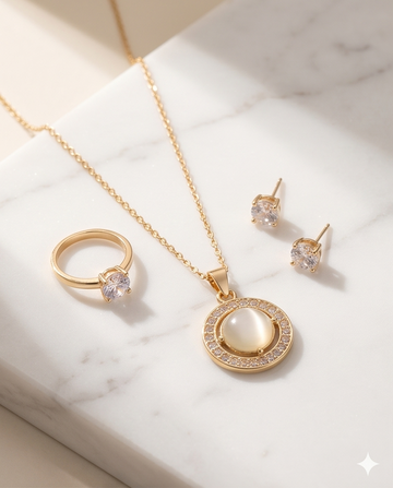 Luna Halo Jewelry Set