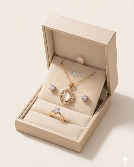 Luna Halo Jewelry Set