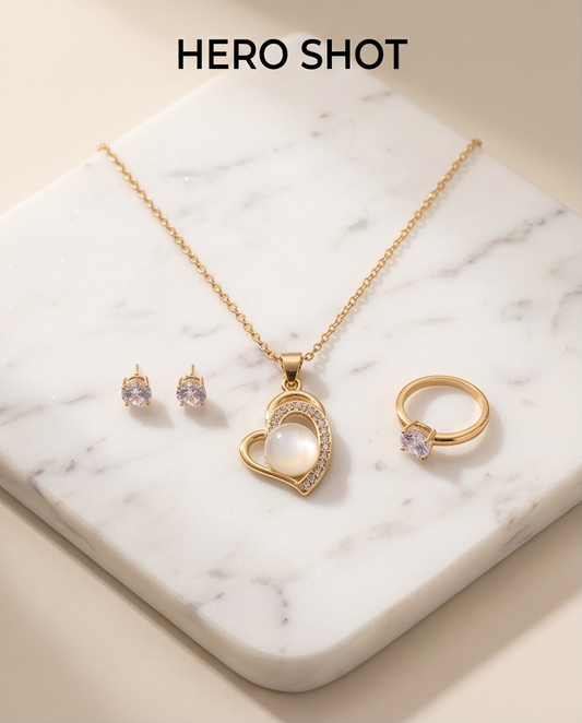 Luna Heart Jewellery Set