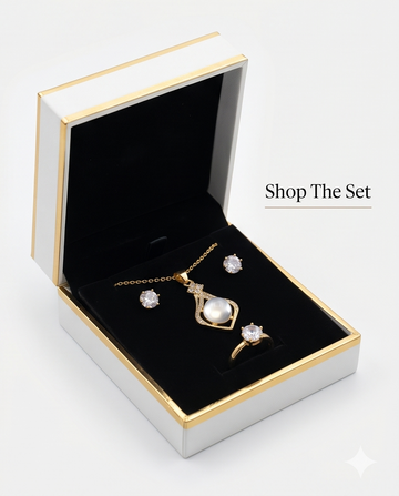 Celestia Pearl Diamond-Shape Jewelry Set