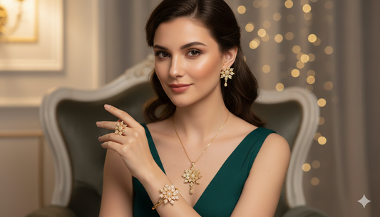 Golden Bloom Royale Jewelry Set