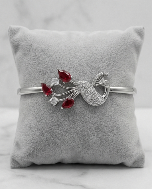 Radiant Peacock Gemstone Bangle