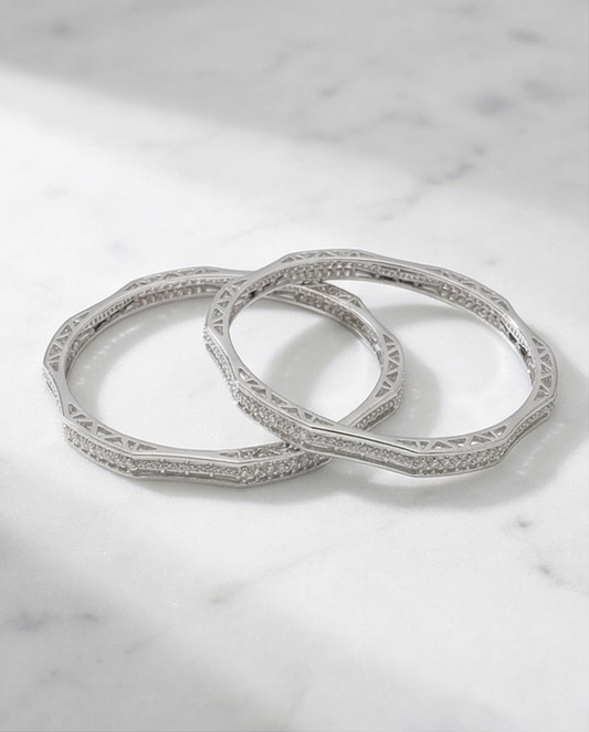 Midnight Sparkle Crystal Bangle Set