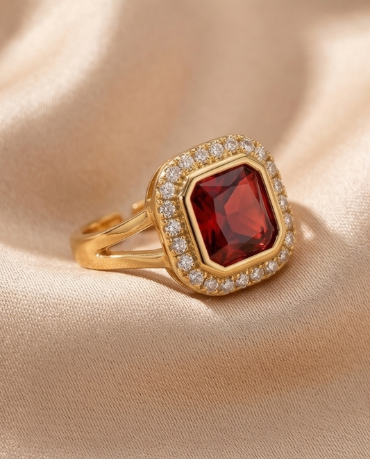 Obsidian Royale Halo Ring